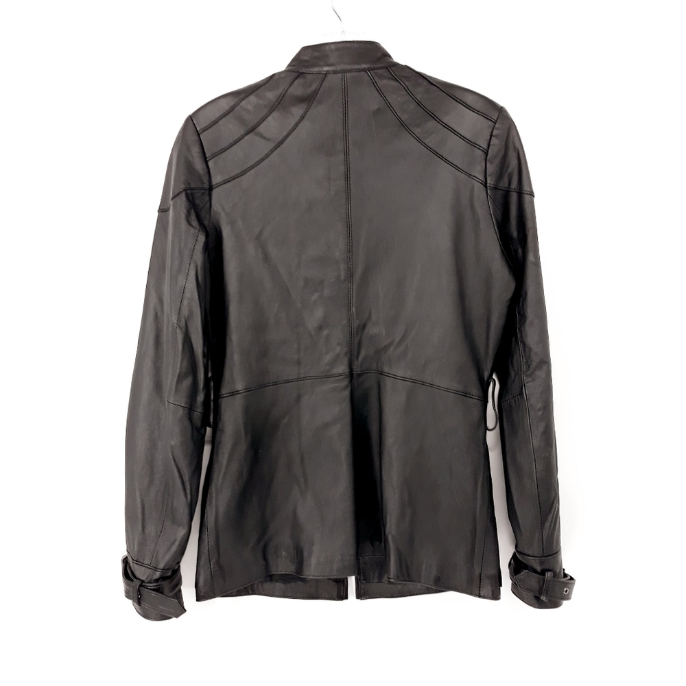 Rachel Zoe Moto Genuine Leather Jacket Size XXS - Picture 2 of 14